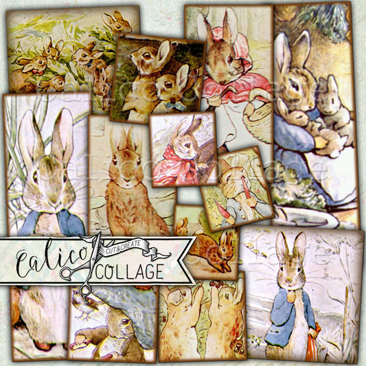 Printable Story Book Bunnies Ephemera Pack, Beatrix Potter