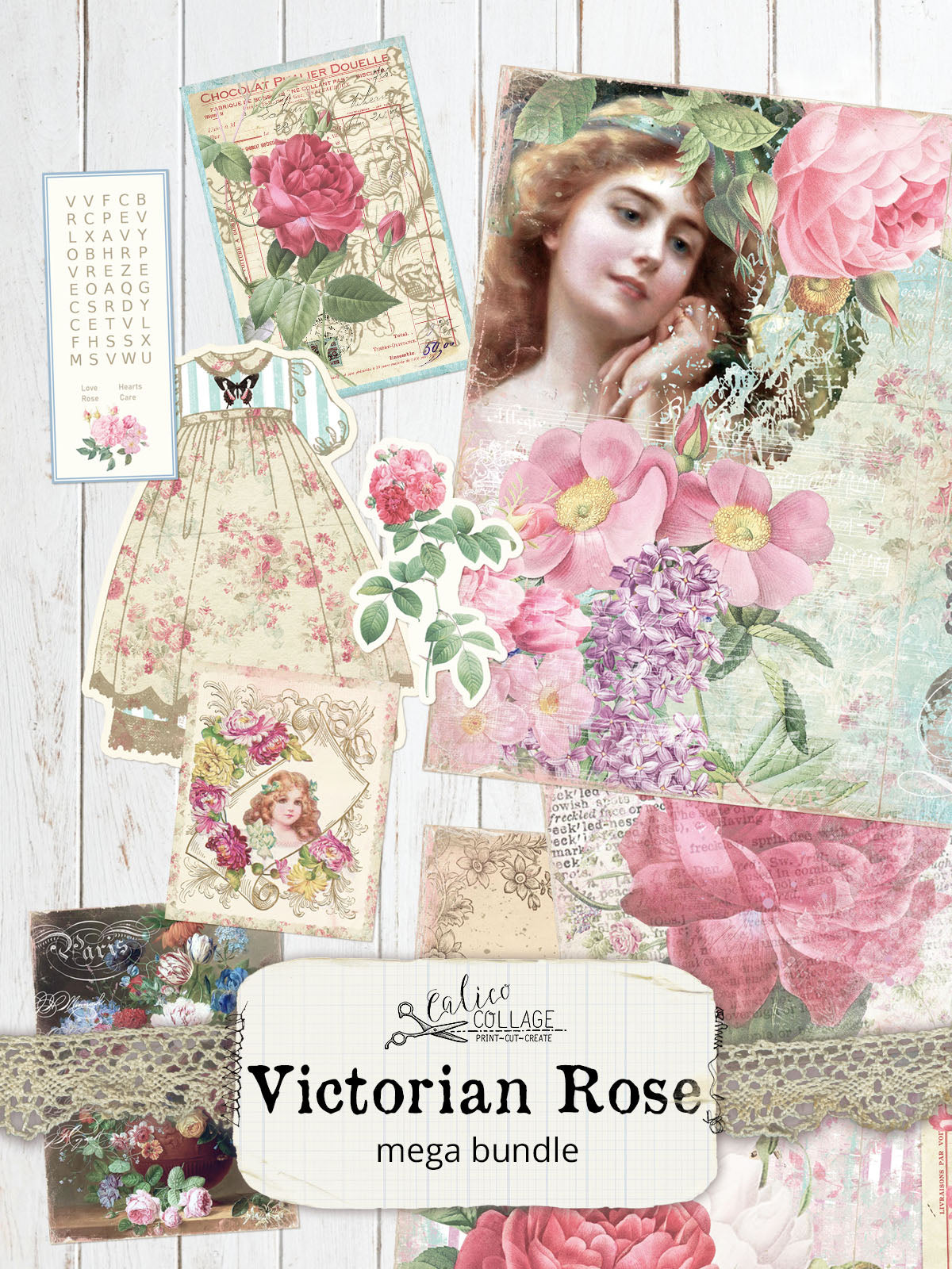 Victorian Rose Junk Journal Bundle